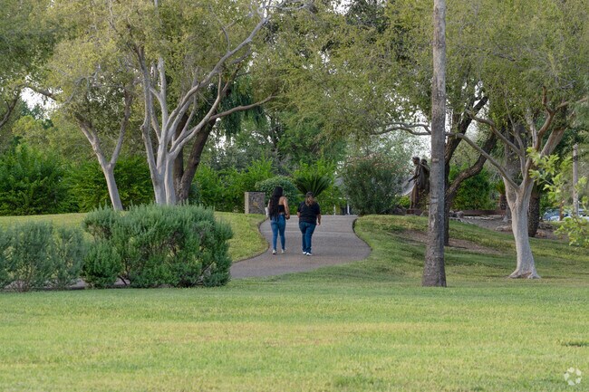 Multiple walking trails are located at the Basilica of the National Shrine of Our Lady of San Juan.