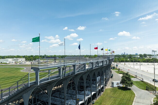 Stout Field, IN is a short distance away from the iconic Indianapolis Motor Speedway.