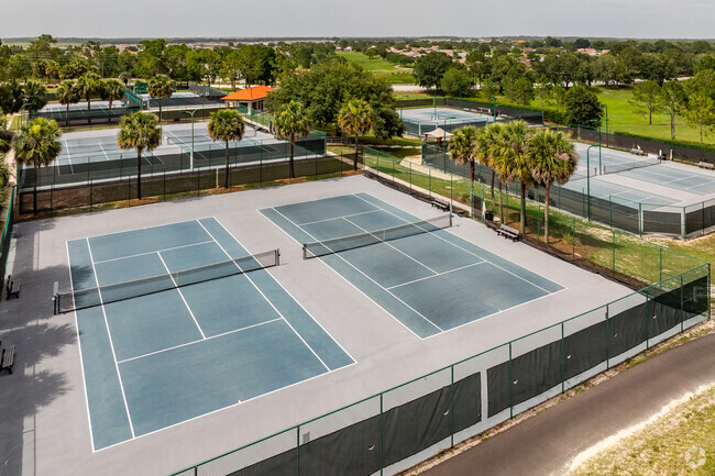 Residents can enjoy a game of tennis on the well-maintained courts at On Top of the World.