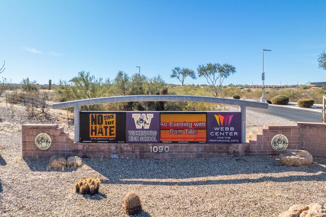 The monument sign greets you at Wickenburg High School in Wickenburg.