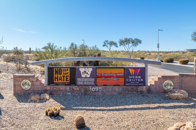 The monument sign greets you at Wickenburg High School in Wickenburg.