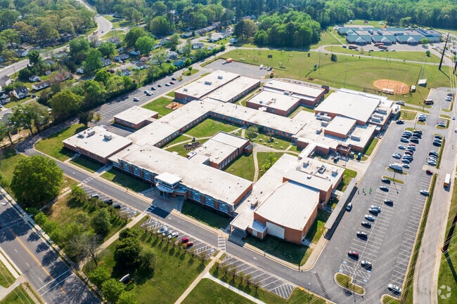 An aerial view of Hopewell High School.