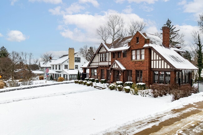 Large Tudor homes can be found in Historic Ridgewood.