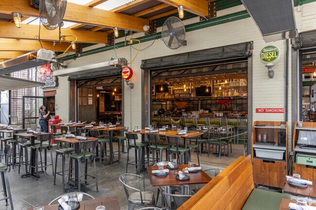 You can feel like you're dining al fresco all year at the patio section at Camacho Garage.