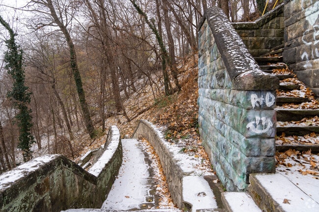The Glendale Steps at Glendale Park in the West Hill neighborhood.