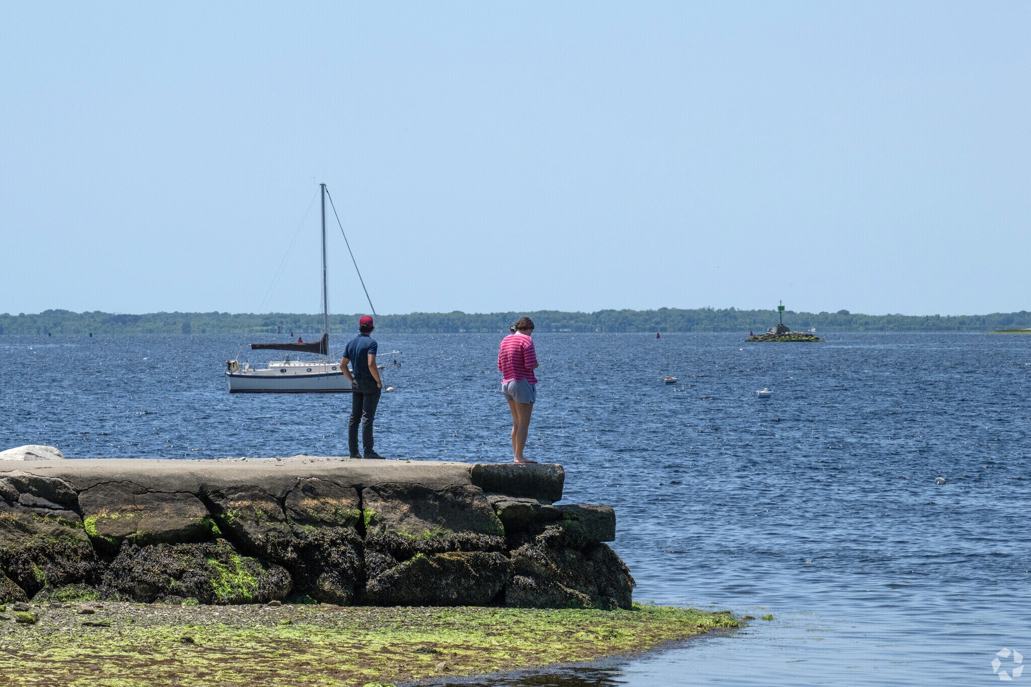 Enjoying the sun at Warren Town Beach is great for anyone taking a walk or just relaxing.