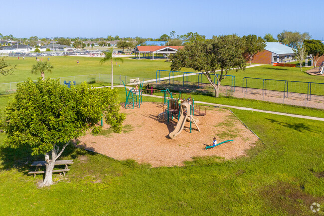 Skyline Elementary School in Cape Coral has lots of different play areas for the young students.