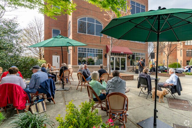 The South Village is another popular shopping and dining area just a short drive away for Big Woods Hills locals.