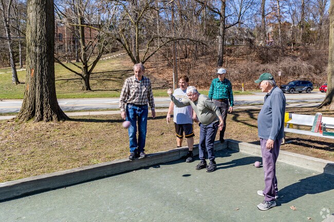 Get in the bocce game at Mount Lebanon Park.