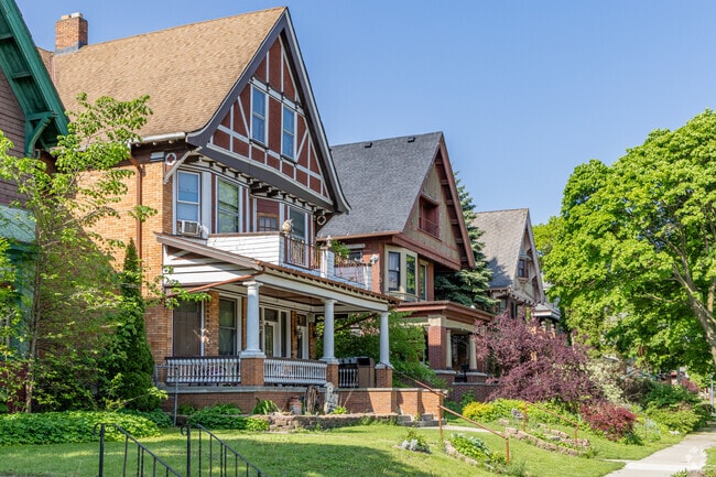 A stunning row of homes in the Cold Spring Park neighborhood.