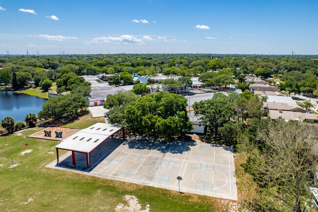 Lake St. George Elementary students in Palm Harbor have access to the playground.