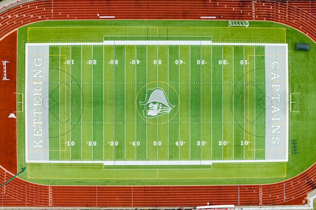 Kettering High School's Captains football stadium stands proudly in Waterford.