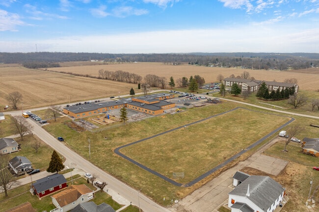 Eastview Elementary School has a large sports field and track.