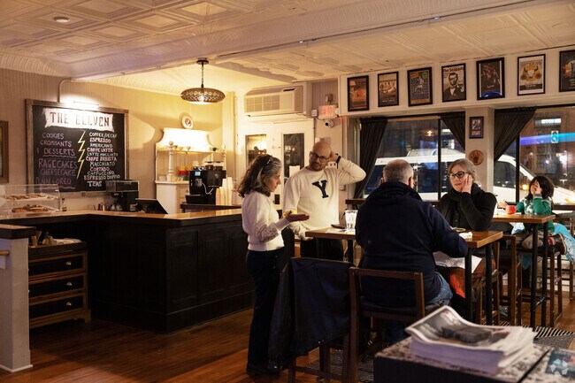 The Eleven is a hip and well stocked restaurant and bar on Lark Street.