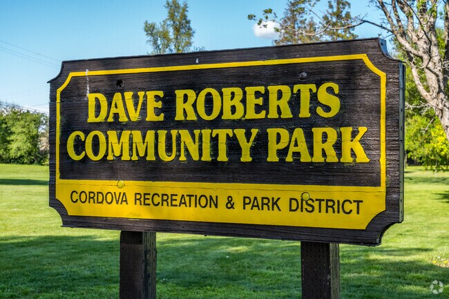 Dave Roberts Community Park is located in the Walnut Wood neighborhood of Rancho Cordova.