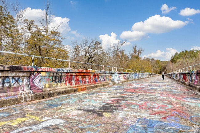 Local graffiti artists have decorated the Old Bynum Walking Bridge in Baldwin.