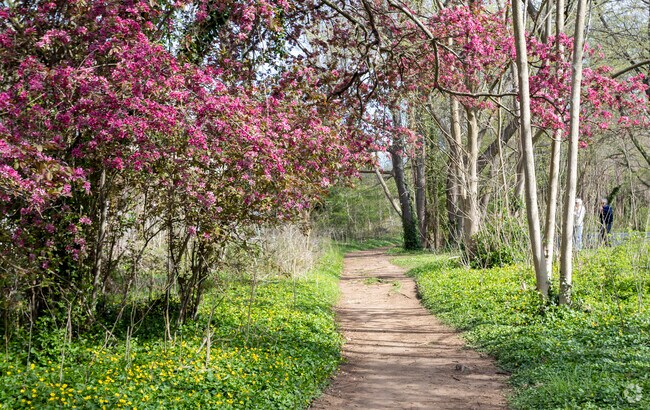 Evergreen Residents are close to Hiking Trails in Stony Run Park.