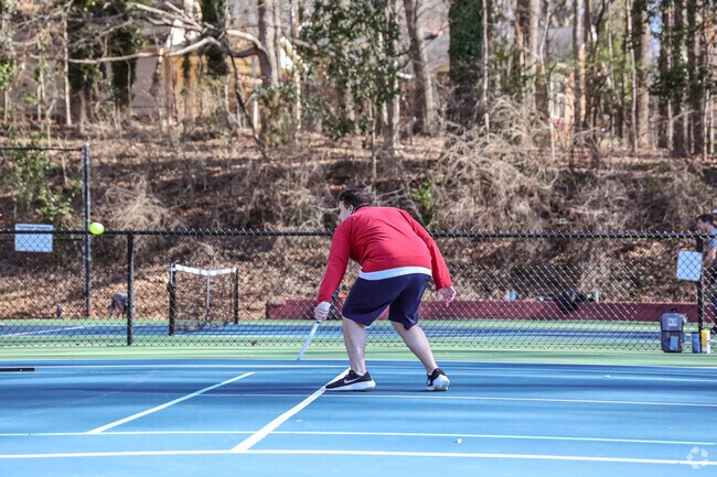 Pickleball is often played at Huntingtowne Farms Park.