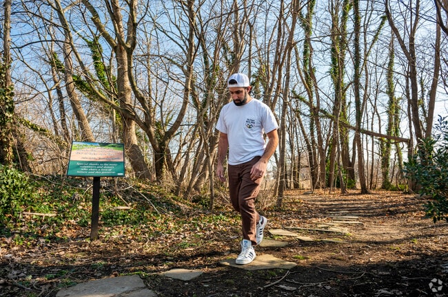 Manorhaven Nature Preserve features wooded waterside trails through the Manorhaven community.