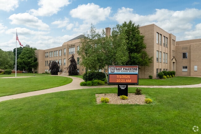 All signs lead to East Palestine Middle School.