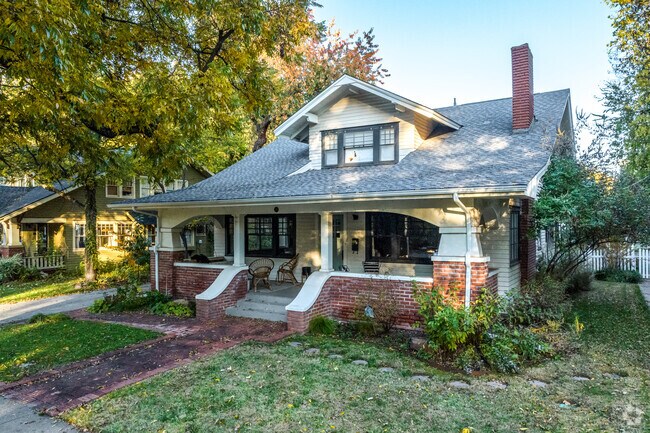 Bungalows are a popular architectural style at the University of Oklahoma.