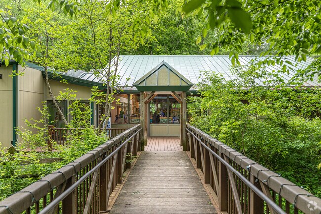 Take the walkway to the Watkins Regional Park Nature Center entrance.