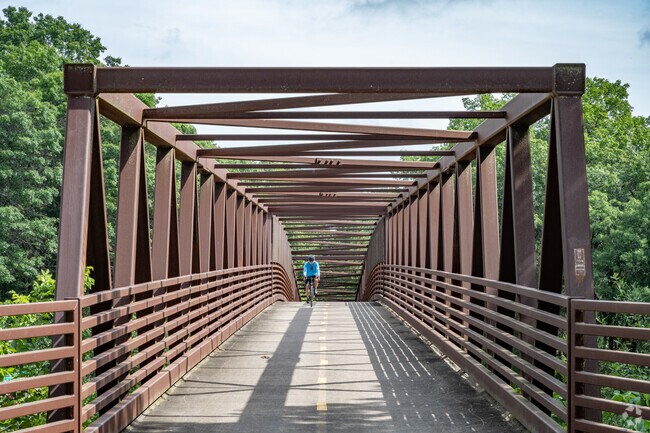 Bikers frequent the Gateway State Trail which begins and runs through Grant.