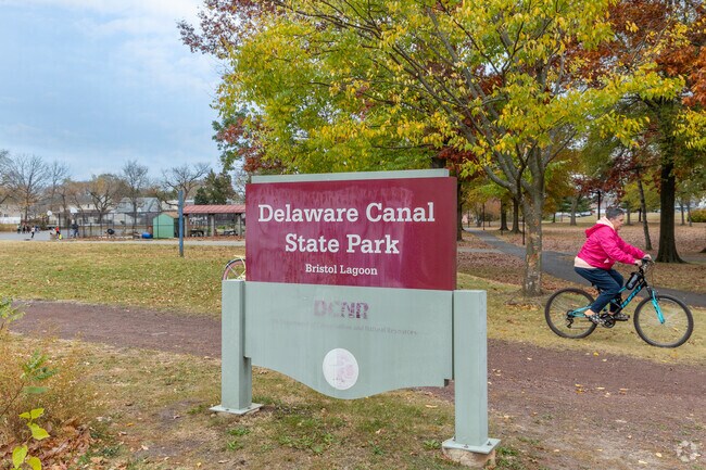 Junewood bikers can ride on the 144 mile long Delaware Towpath at Delaware Canal State Park.