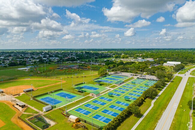 Paar Estate residents head over to Whispering Pines park for some pickle ball or tennis.