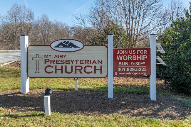 On Sundays, Mt Airy Presbyterian Church (Cornerstone Academy), holds their weekly worship.