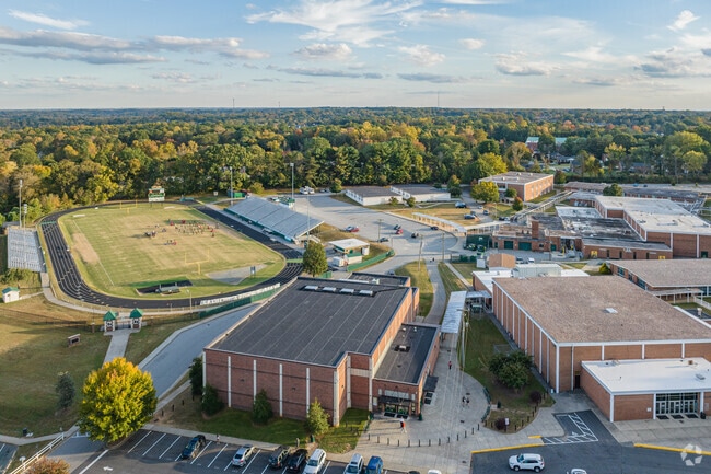 West Forsyth High School boasts an expansive campus situated in Clemmons, NC.
