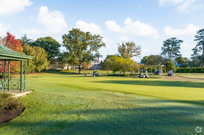 Locals enjoy getting time outdoors at the impressive Golden Horseshoe Golf Club course.