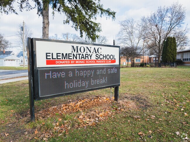 Monac Elementary sign welcomes all