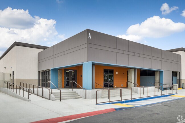 Accessible ramp seen at entrance to Menifee Valley Middle School in Menifee.