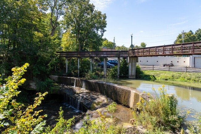 From the boardwalk in downtown Garrettsville, residents can enjoy scenic views of the falls.
