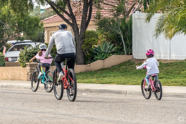 You'll make the most of your day off by cycling around Orangecrest with the kids.
