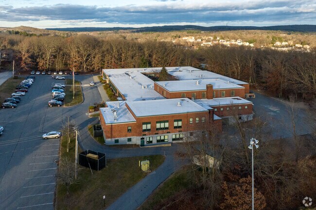 Aerial view of Dudley Elementary School.