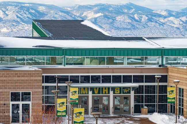 Mountain Vista High School in beautiful Highlands Ranch, CO on a stunning winter day.
