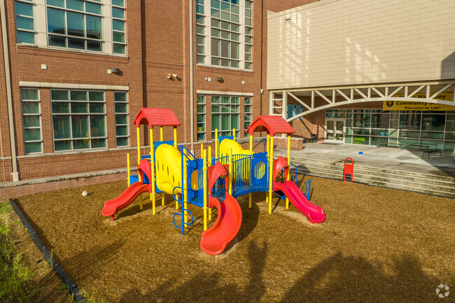 The vibrant playground at Phillis Wheatley Community School in Treme-Lafitte.
