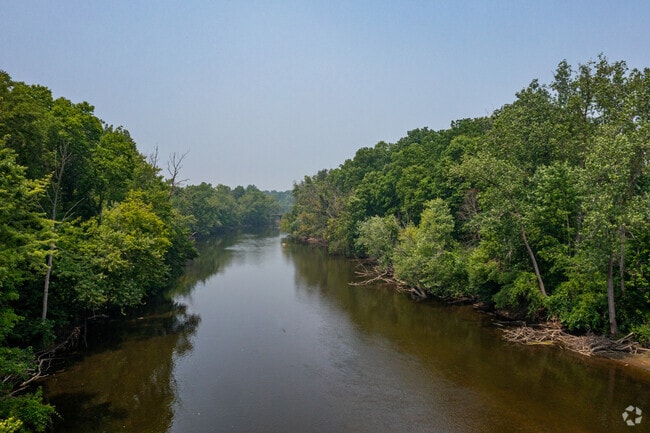 The Grand River runs through the Bassett Park neighborhood.