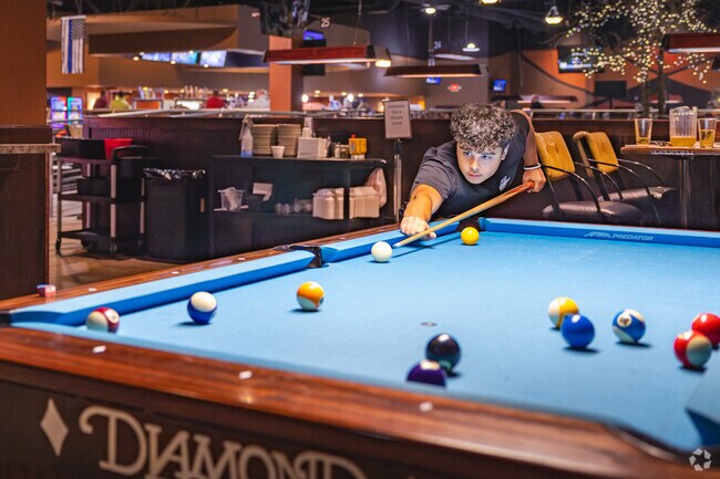 Meet up with a friend and shoot some pool at Fargo Billiards near West Pointe.