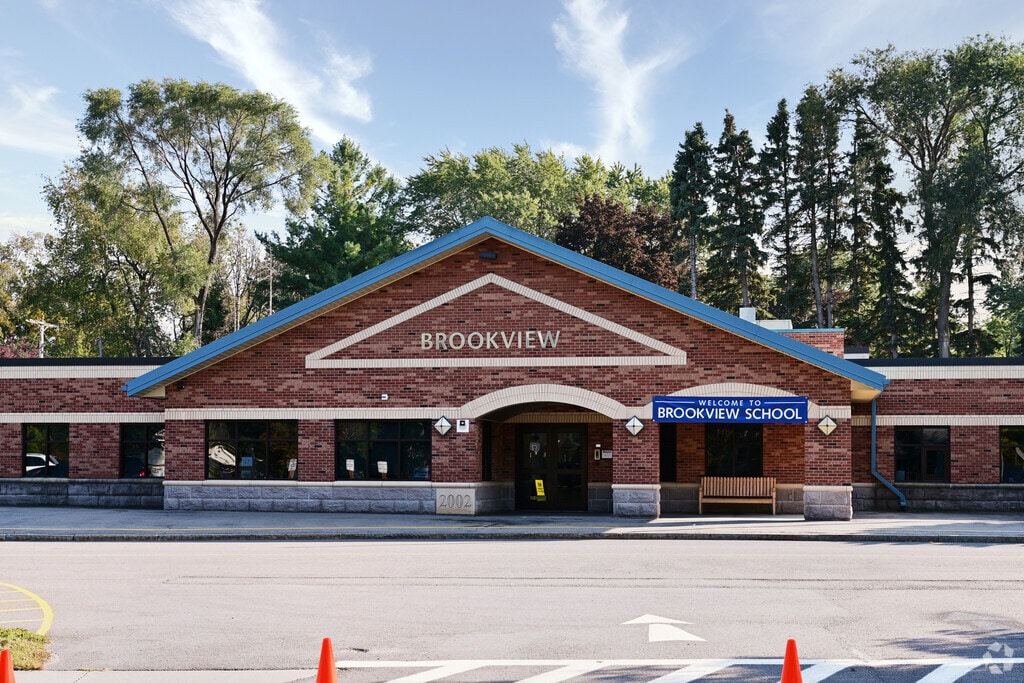 Brookview Elementary School has 45% of students proficient in math.