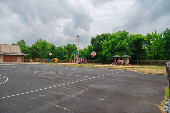 Basketball courts at Paint Branch Elementary School in College Park.