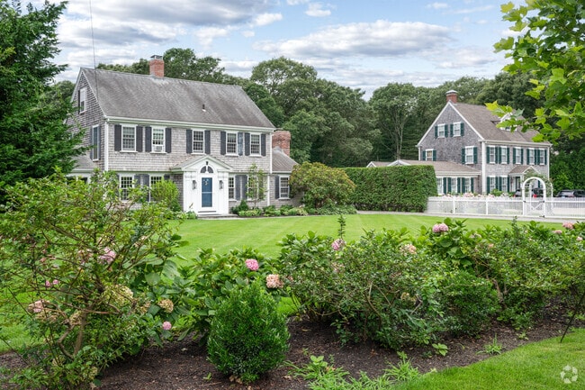 Gray shingle homes are very popular in Osterville.