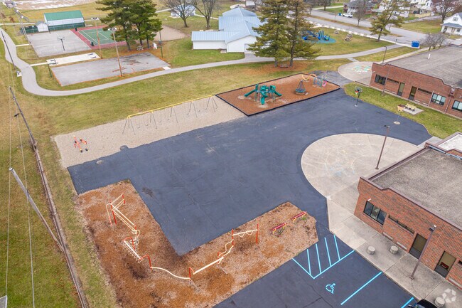 Students at St. Rose of Lima Catholic School have a nice playground area to enjoy.
