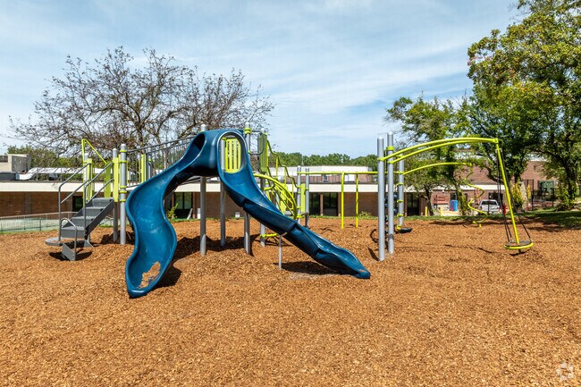 The playground of Horn Elementary ensures fun recess time.
