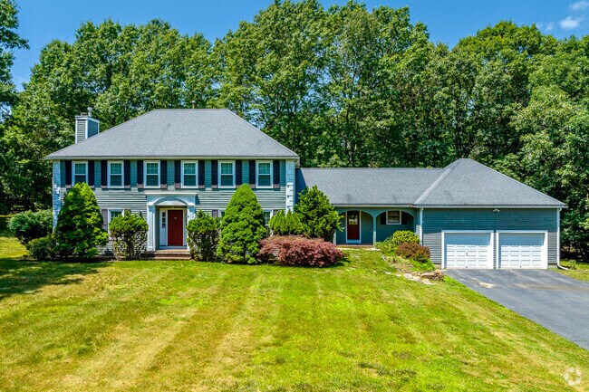 Large colonial houses with a two-car garage are common in Sharon.