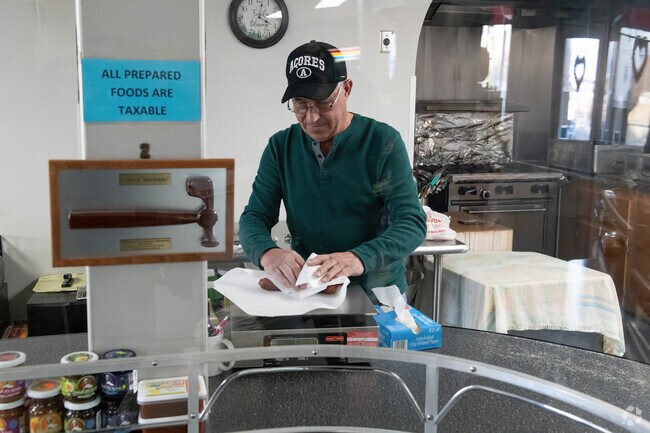 Norbrega's Market in Sandy Beach offers fresh baked goods and meats like sausages.