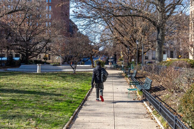 Mount Vernon Place is comprised of four small parks that surround the Washington Monument.