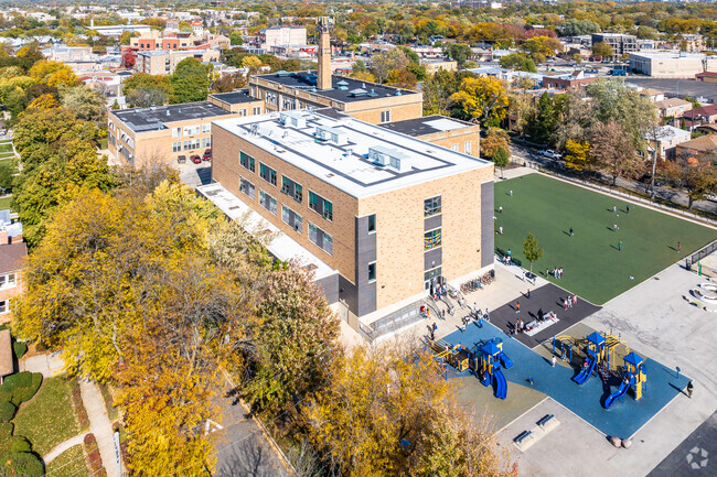 Jamieson Elementary has a vast play area with playground right on school grounds.